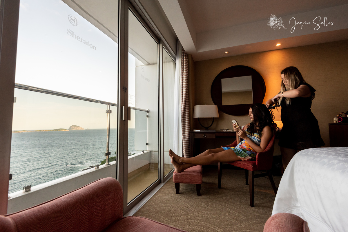 Fotografia de debutante no Sheraton Grand Rio Hotel Rio de Janeiro