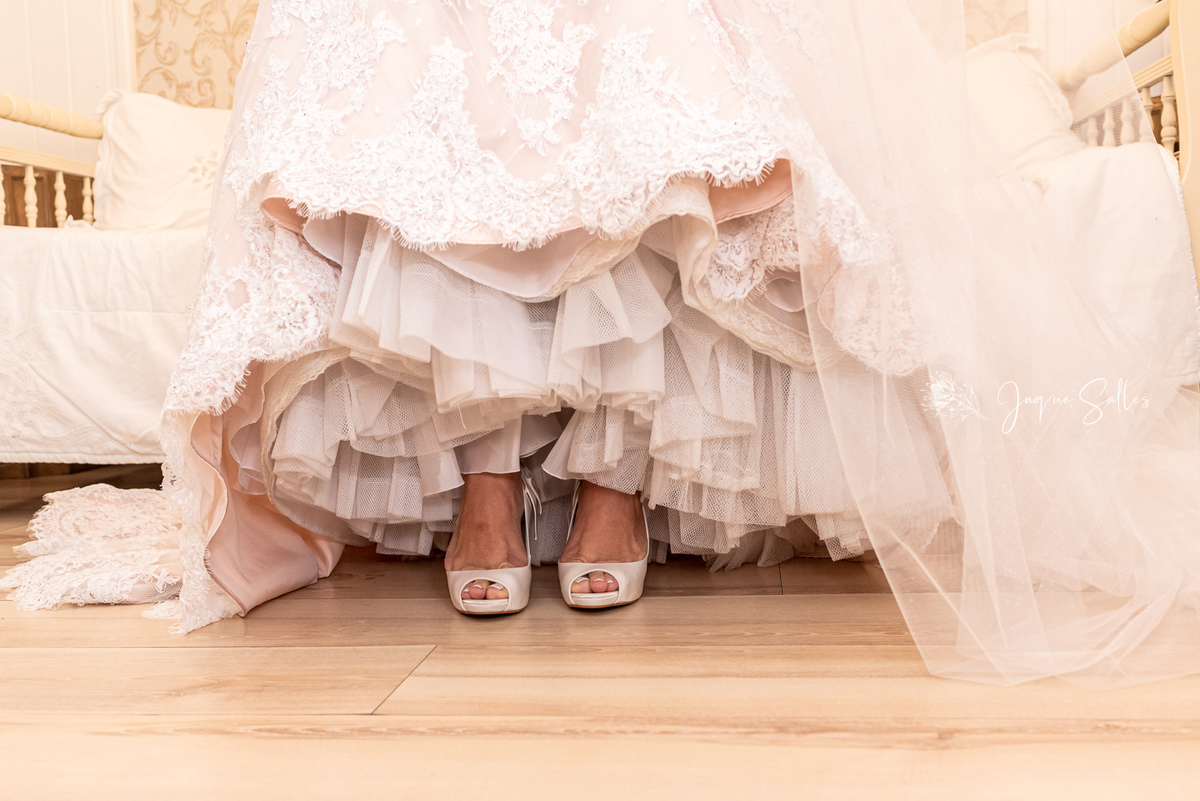 sapato de noiva, fotografia de casamento no Rio de Janeiro - RJ