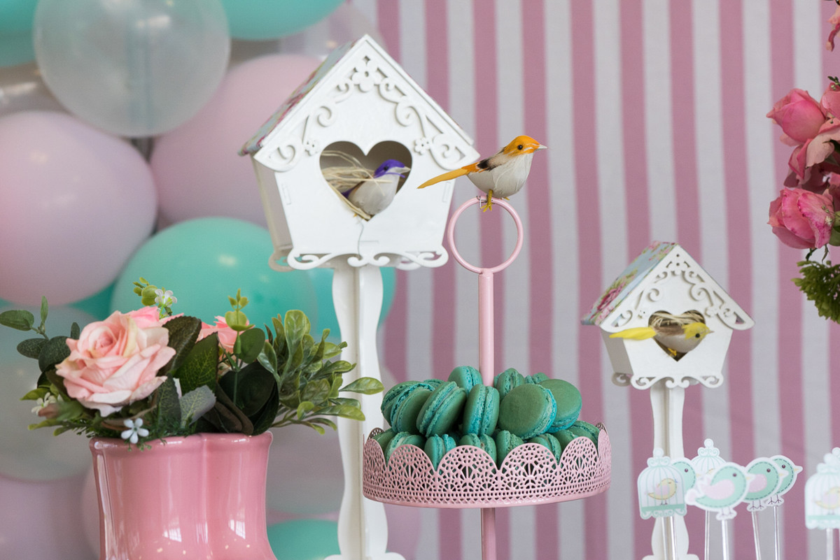 tema infantil festa de passarinho para menina