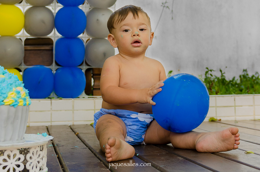 ensaio de um ano Smash the Cake