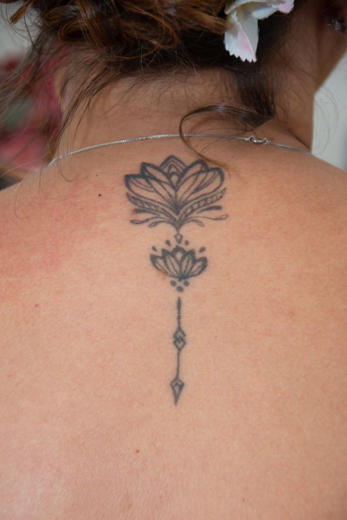 Aqui fiz fotos de detalhes da noiva suas tatuagem 