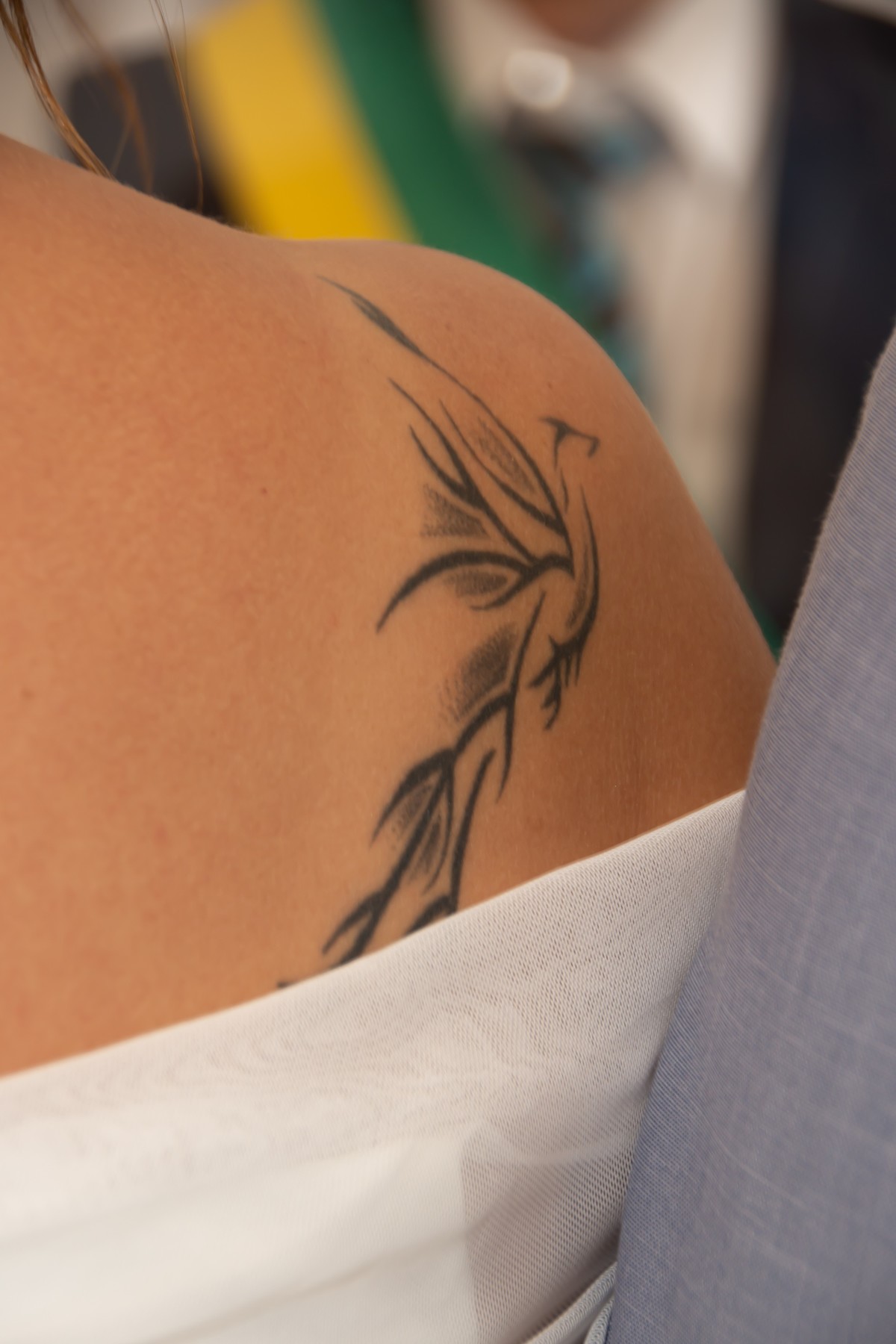 Aqui fiz fotos de detalhes da noiva suas tatuagem 