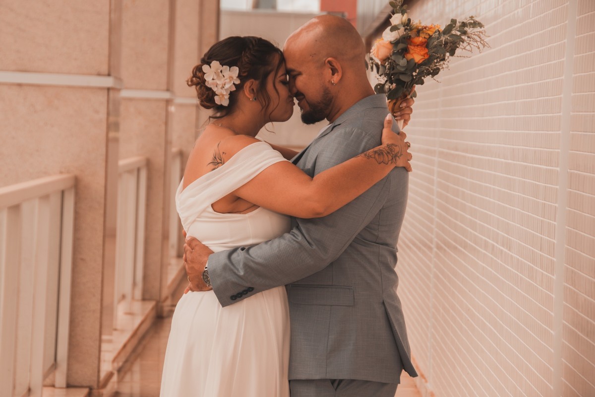 aqui fiz um pouco do estilo  street wedding no corredor 