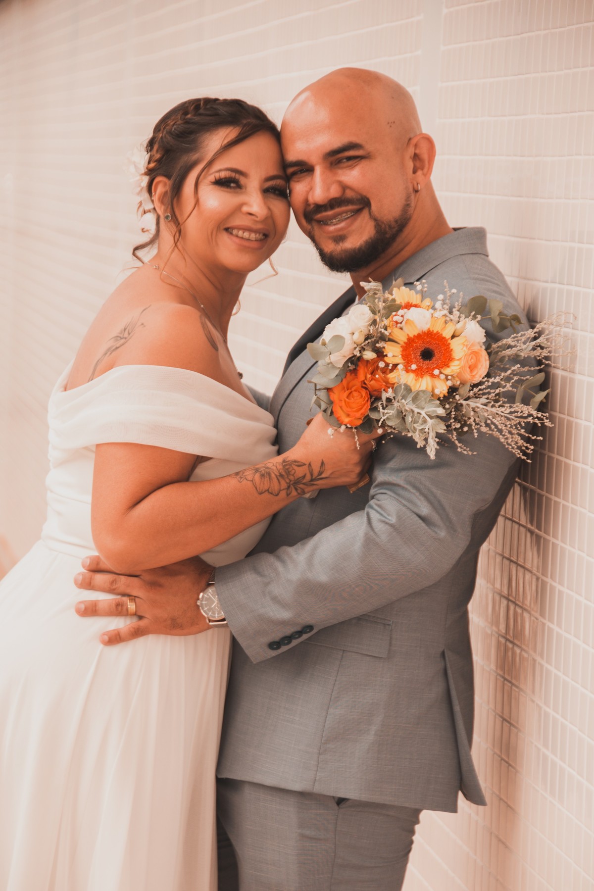 aqui fiz um pouco do estilo  street wedding no corredor 