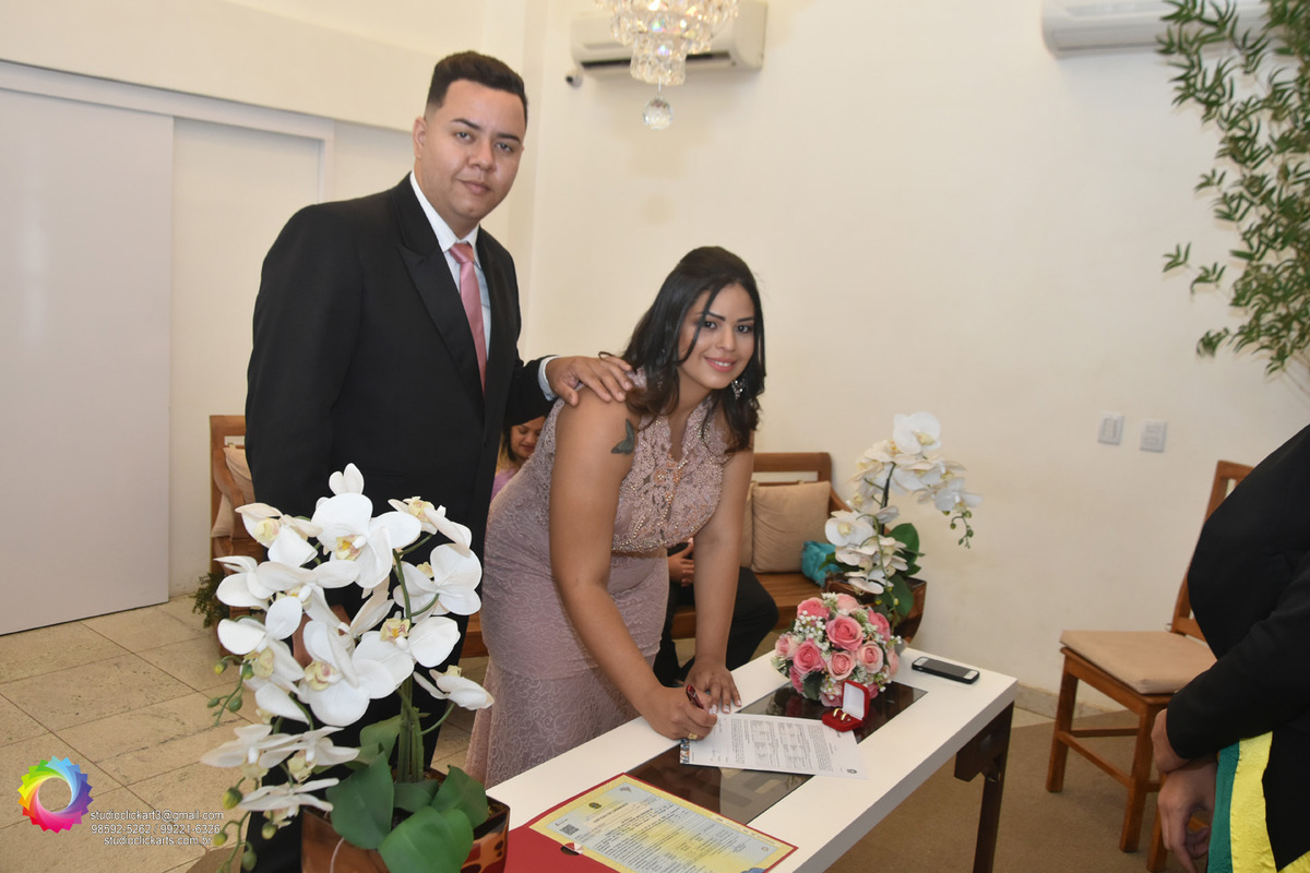 Assinatura dos noivos 