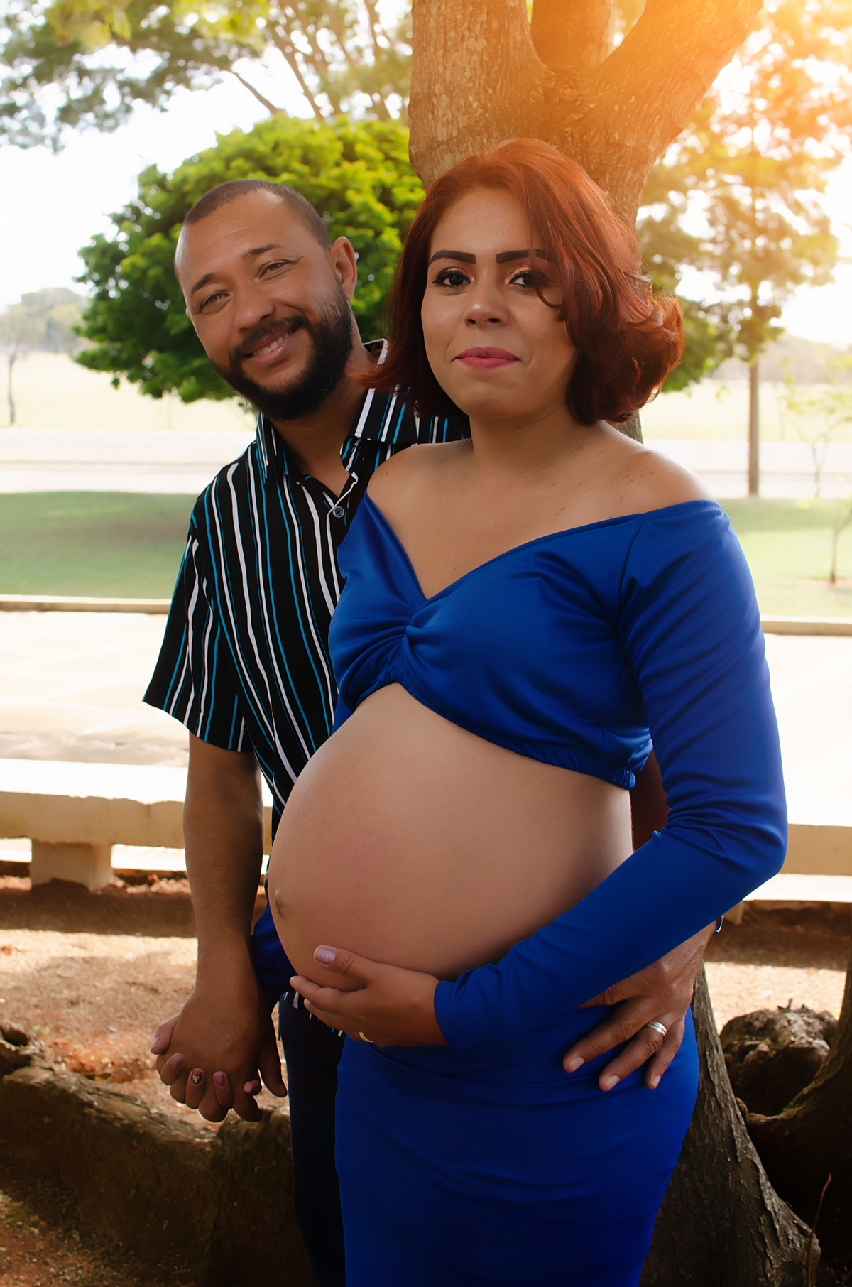 ensaio fotográfico de gestante Praça dos Cristais