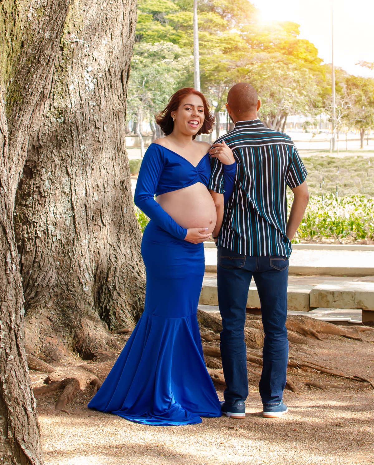 ensaio fotográfico de gestante Praça dos Cristais