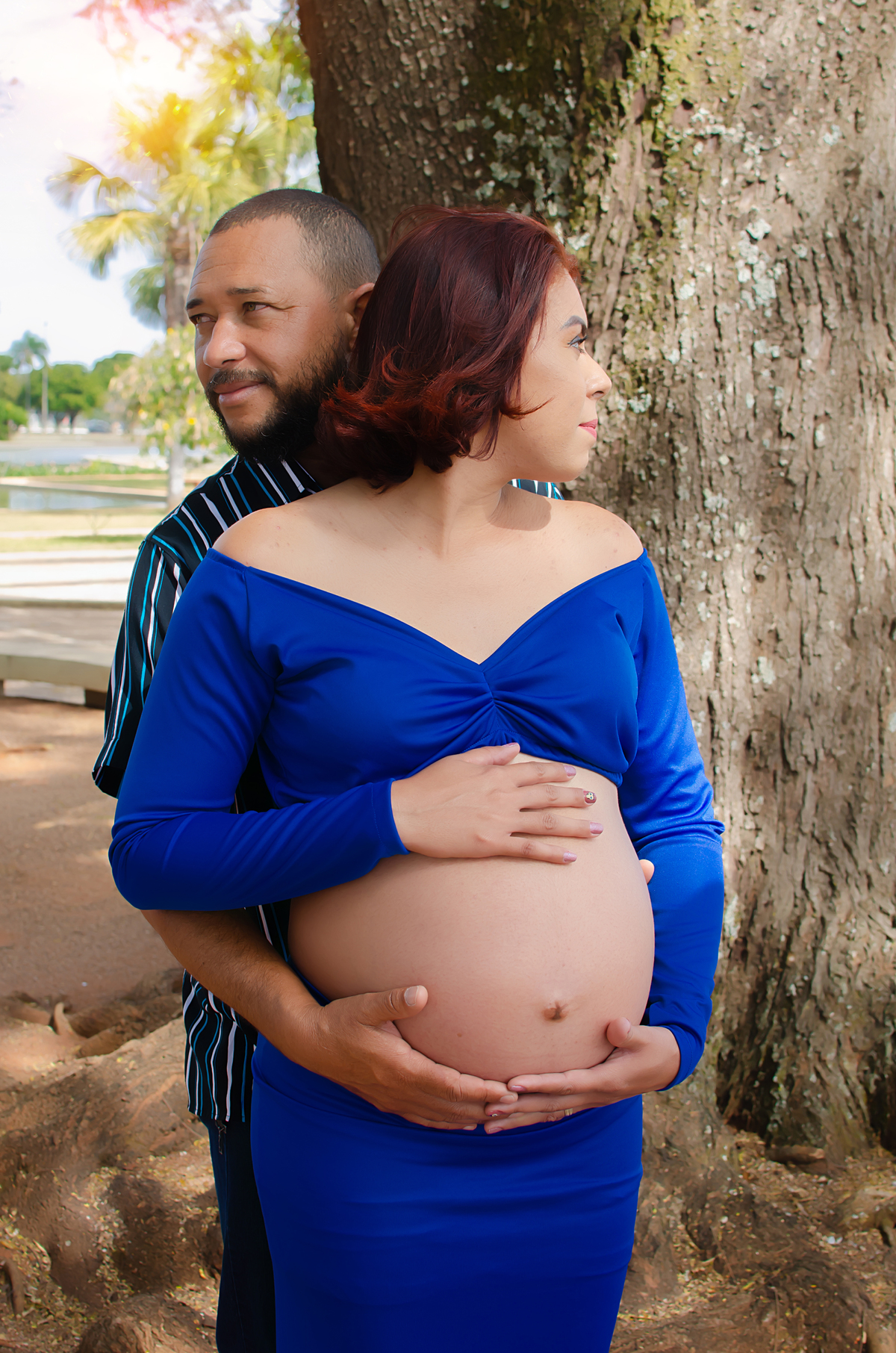 ensaio fotográfico de gestante Praça dos Cristais