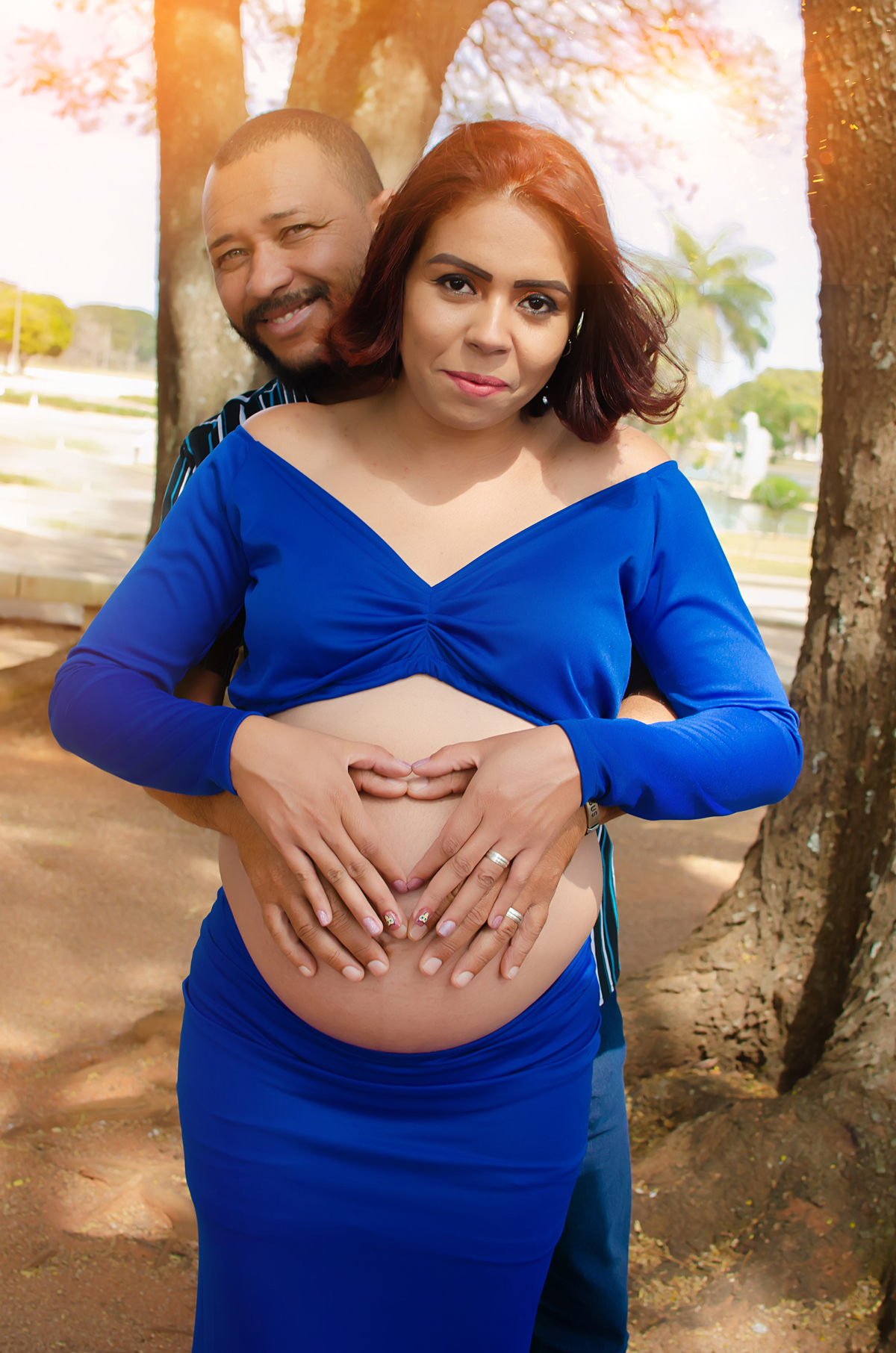 ensaio fotográfico de gestante Praça dos Cristais