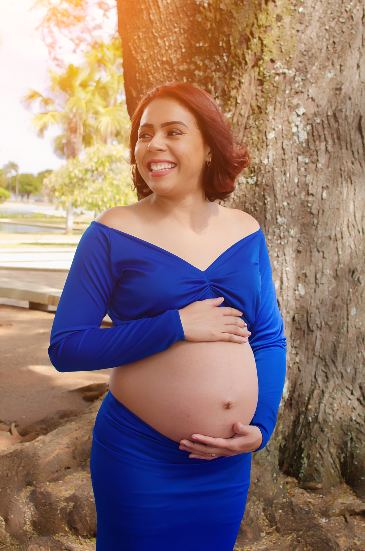 ensaio fotográfico de gestante Praça dos Cristais
