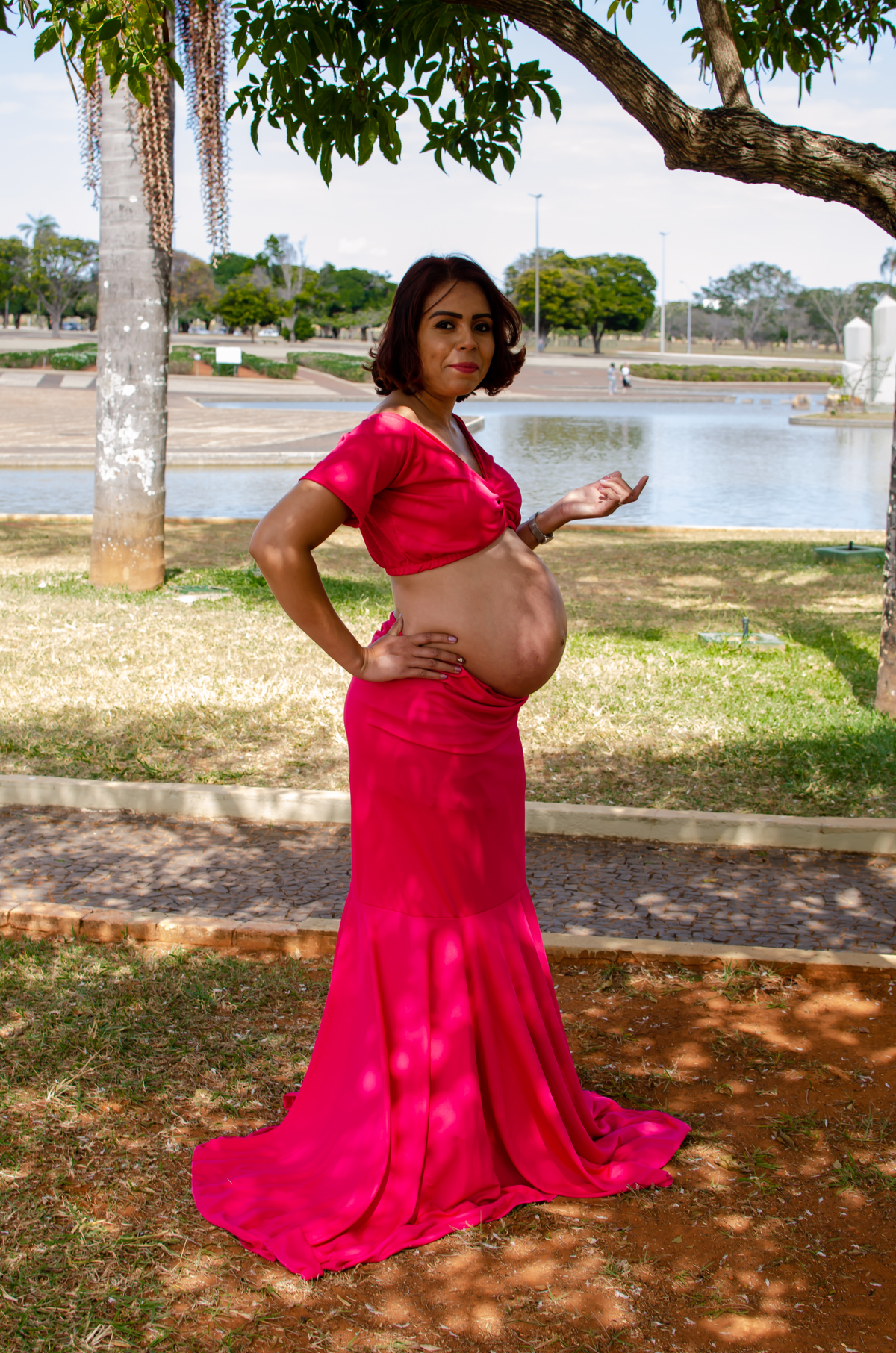 ensaio fotográfico de gestante Praça dos Cristais