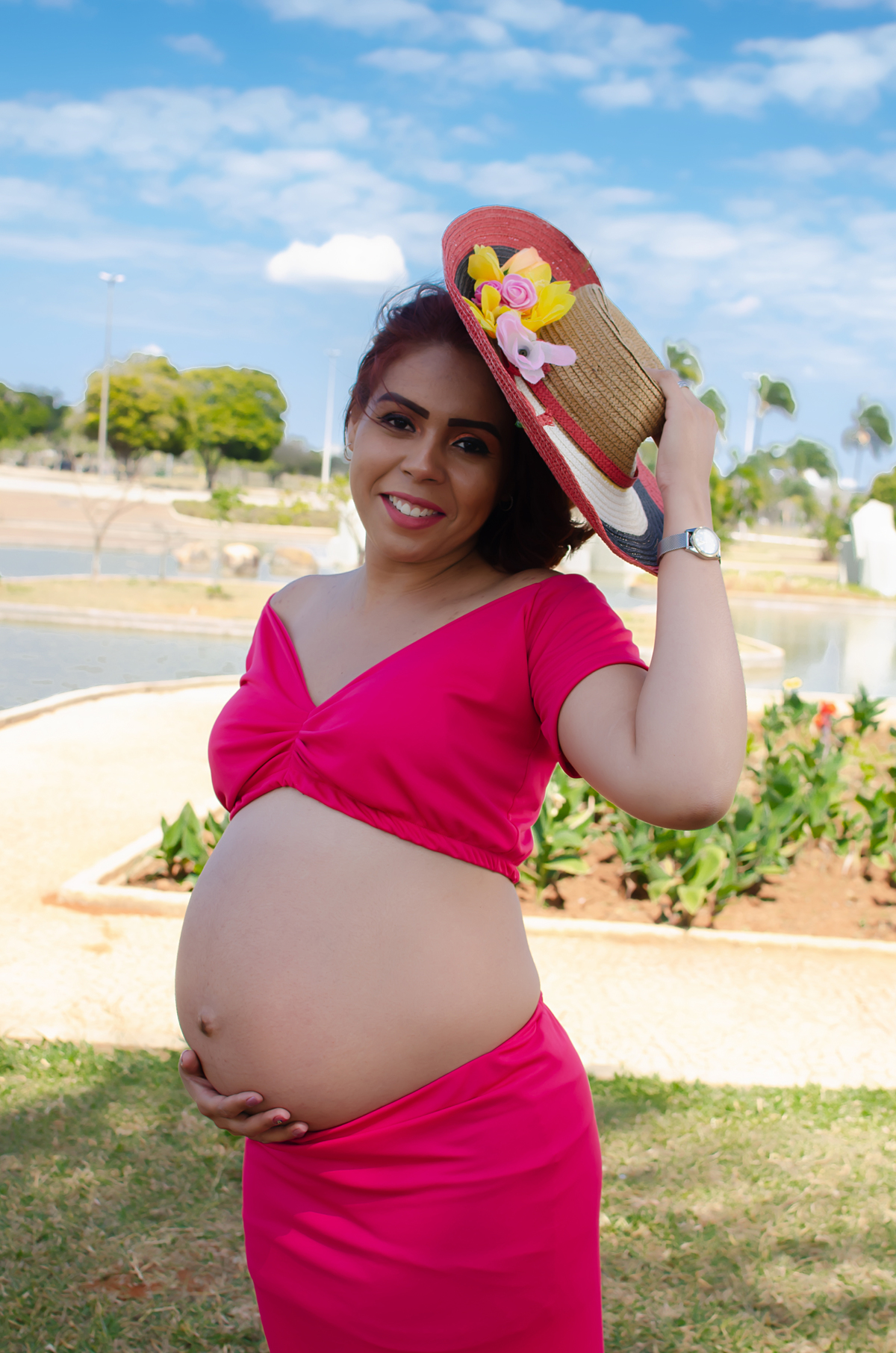 ensaio fotográfico de gestante Praça dos Cristais