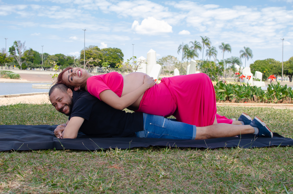 ensaio fotográfico de gestante Praça dos Cristais