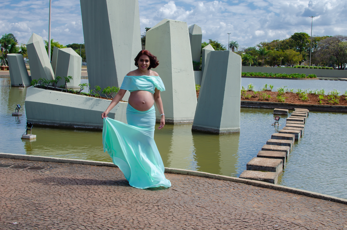 ensaio fotográfico de gestante Praça dos Cristais
