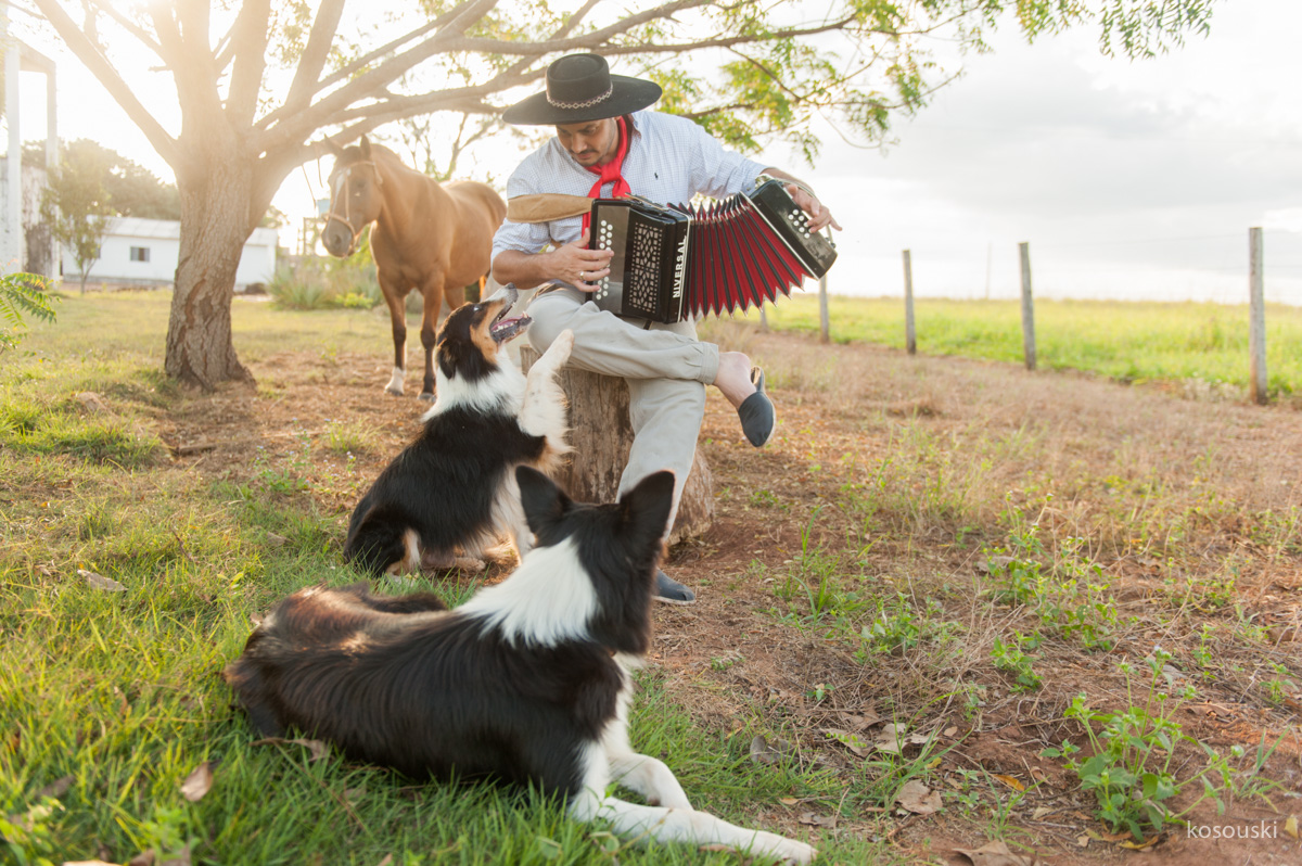 ensaio pre casamento com cachorros