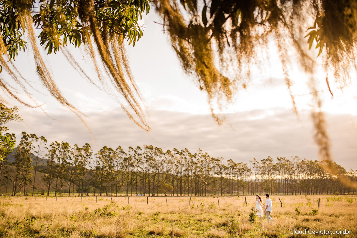 Ensaio casal realizado por fotógrafos de casamento de vila velha espirito santo com por do sol num pre wedding na fazenda roncetti serra es poses para casal