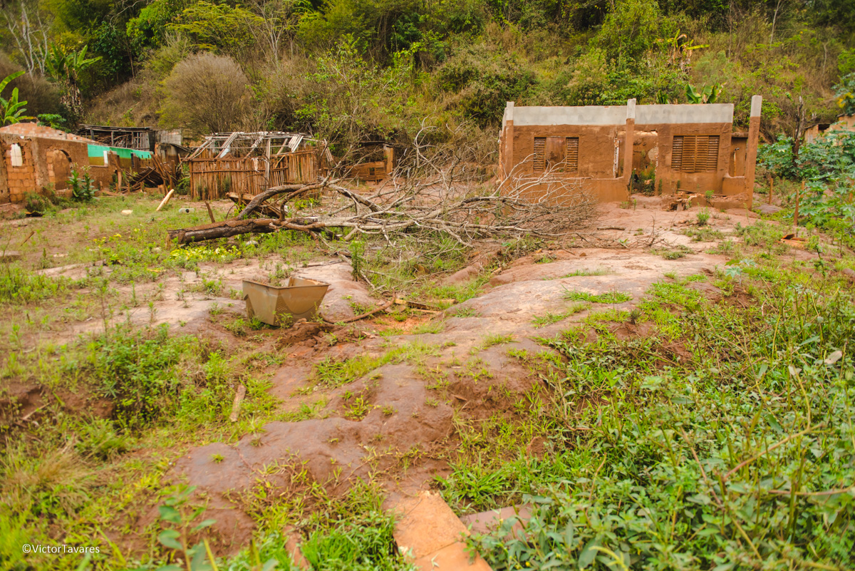 Fotos do rompimento da barragem da Samarco ocorrido em Mariana MG com lama destruição e ruínas em Paracatu de baixo Minas Gerais