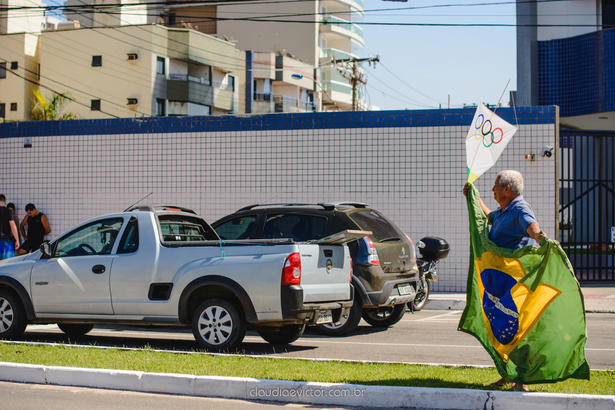 Passagem da tocha olimpica em Vila velha e Vitoria Espirito Santo chama olimpica Olimpiadas 2016 Rio2016 Rio Rio de Janeiro alegria jogos olimpicos Coca Cola Nissan Bradesco