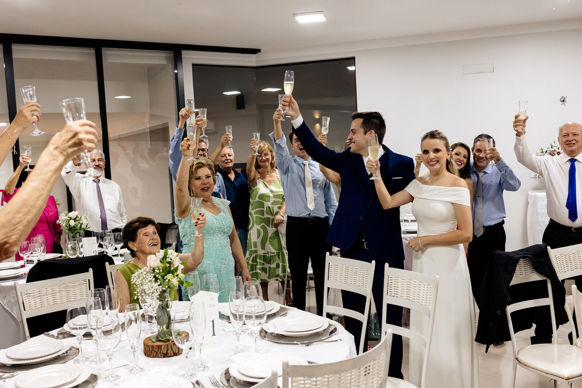 brinde festa casamento