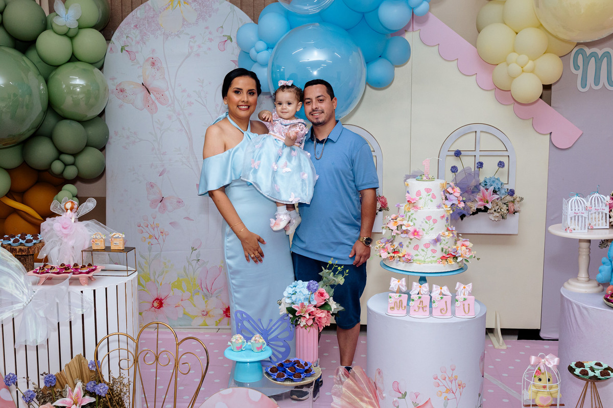 fotografia dos Pais no bolo