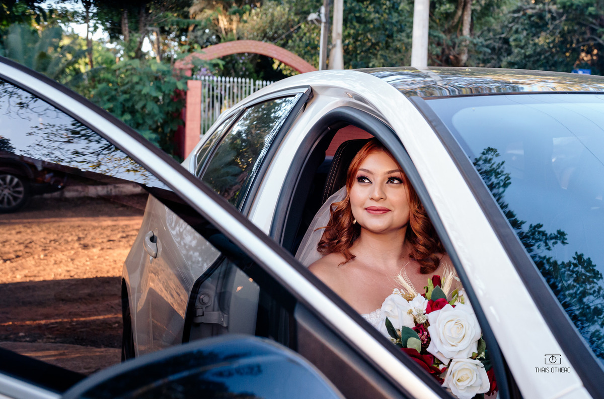 Noiva no carro