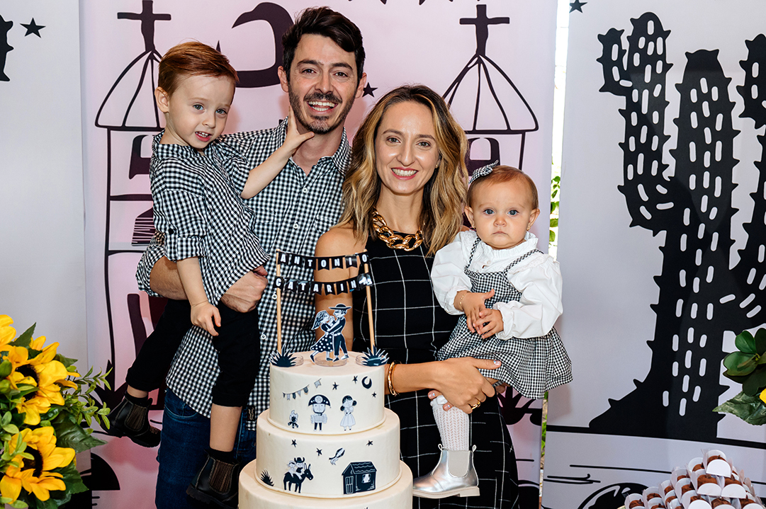 fotografia tradicional no bolo com os Pais