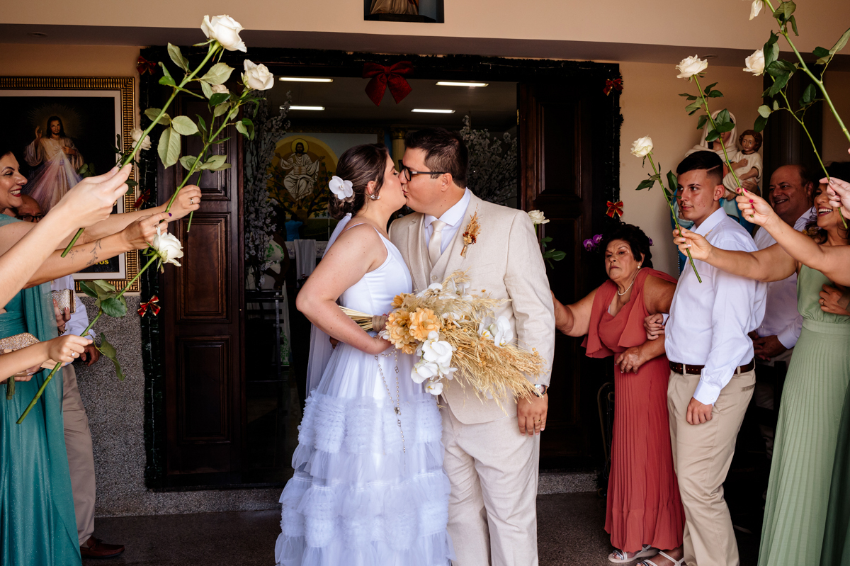 padrinhos comemorando