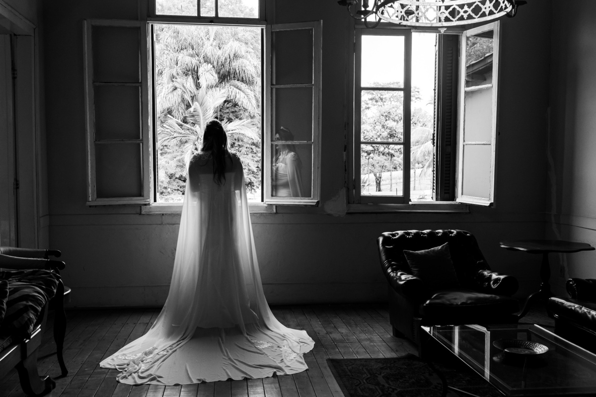 noiva, grande momento, foto preto e branco