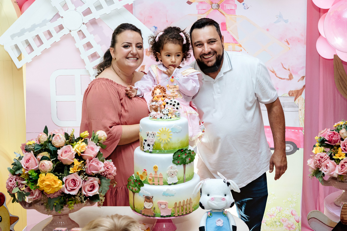 foto com os papais depois do parabens