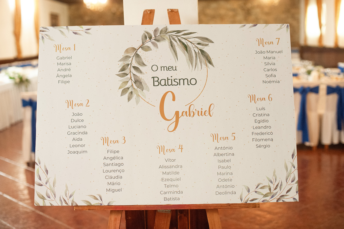 menu de batizado
