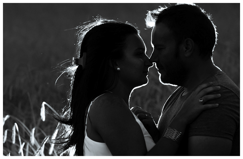 Os noivos a preto/branco