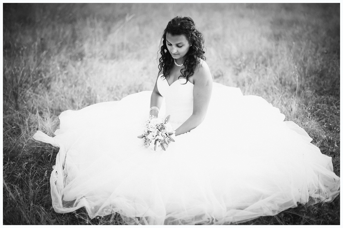 A noiva a preto & branco