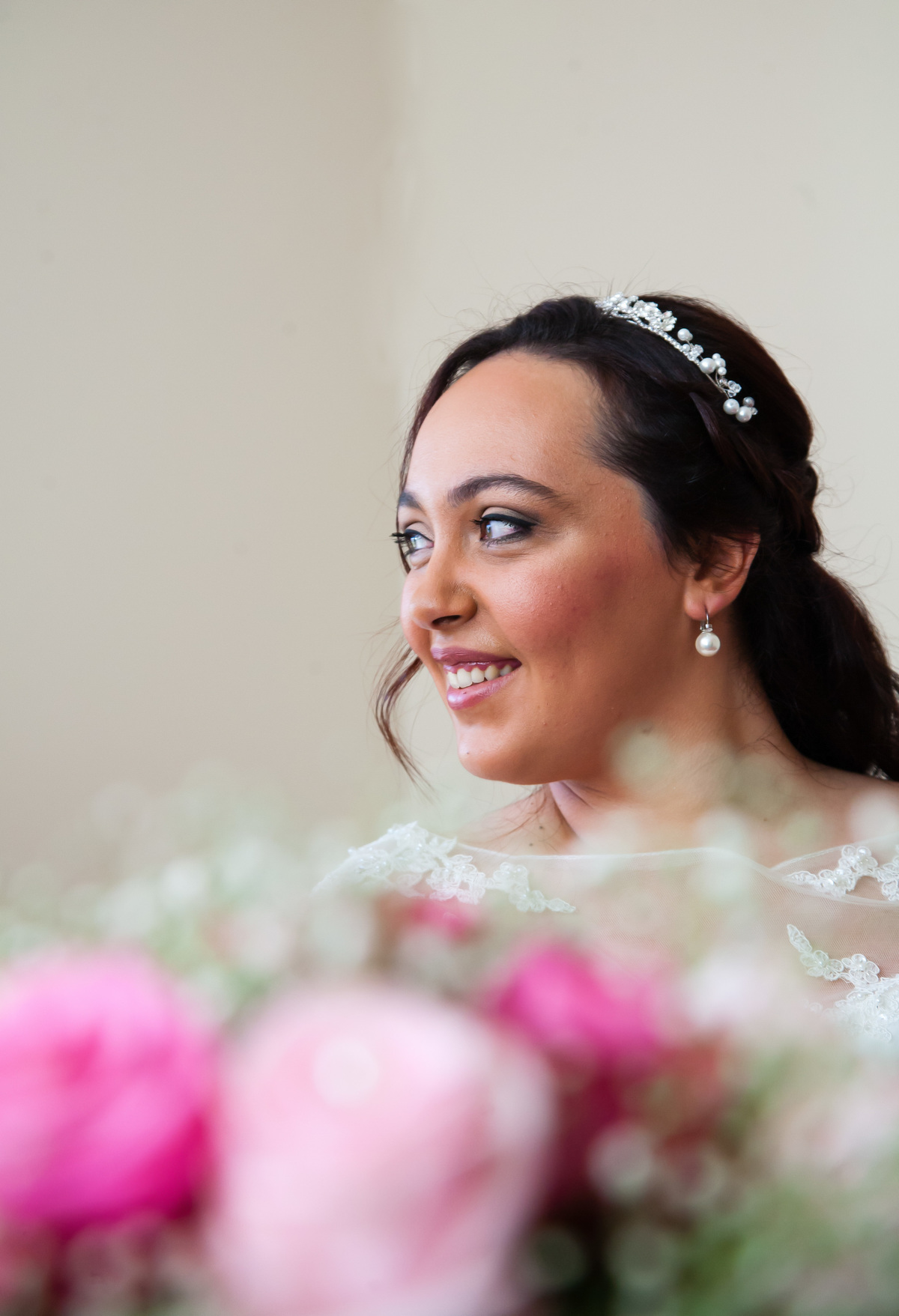 O sorriso de felicidade da noiva- fotografia de casamento-Bragança