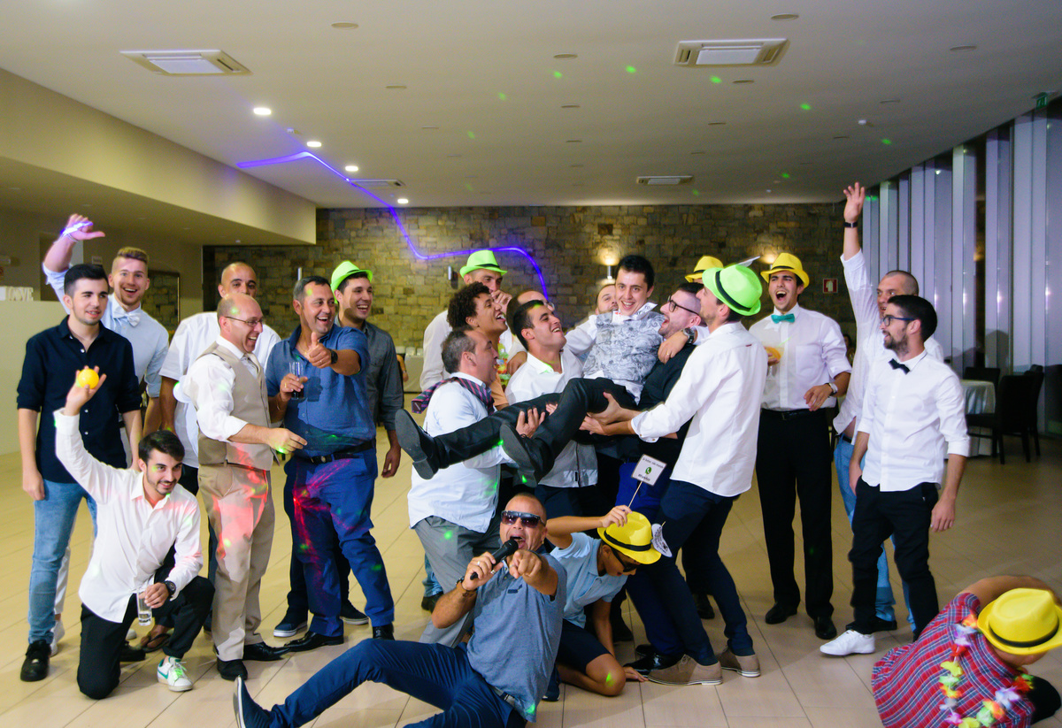 A diversão na festa de casamento