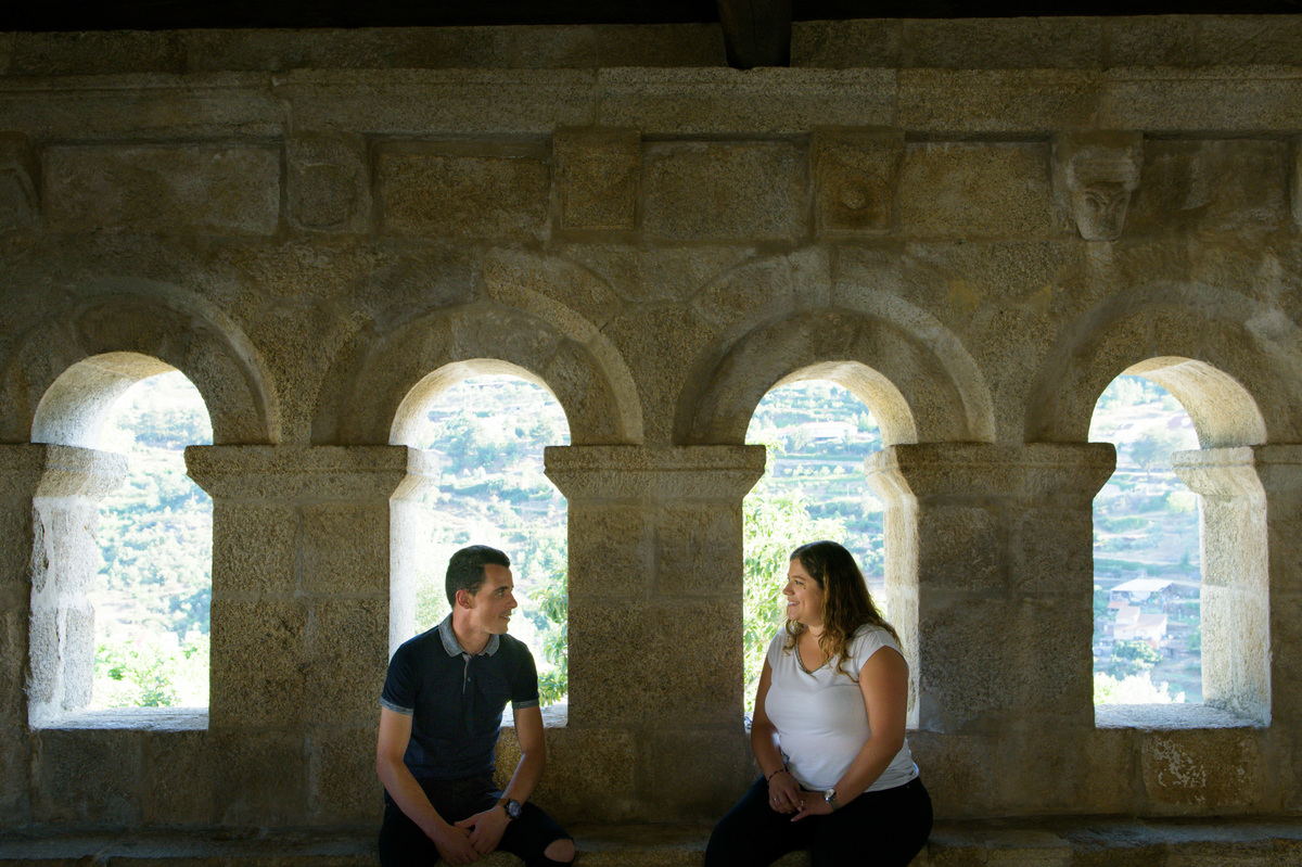 Sessão pré wedding nos arcos da Domus em Bragança