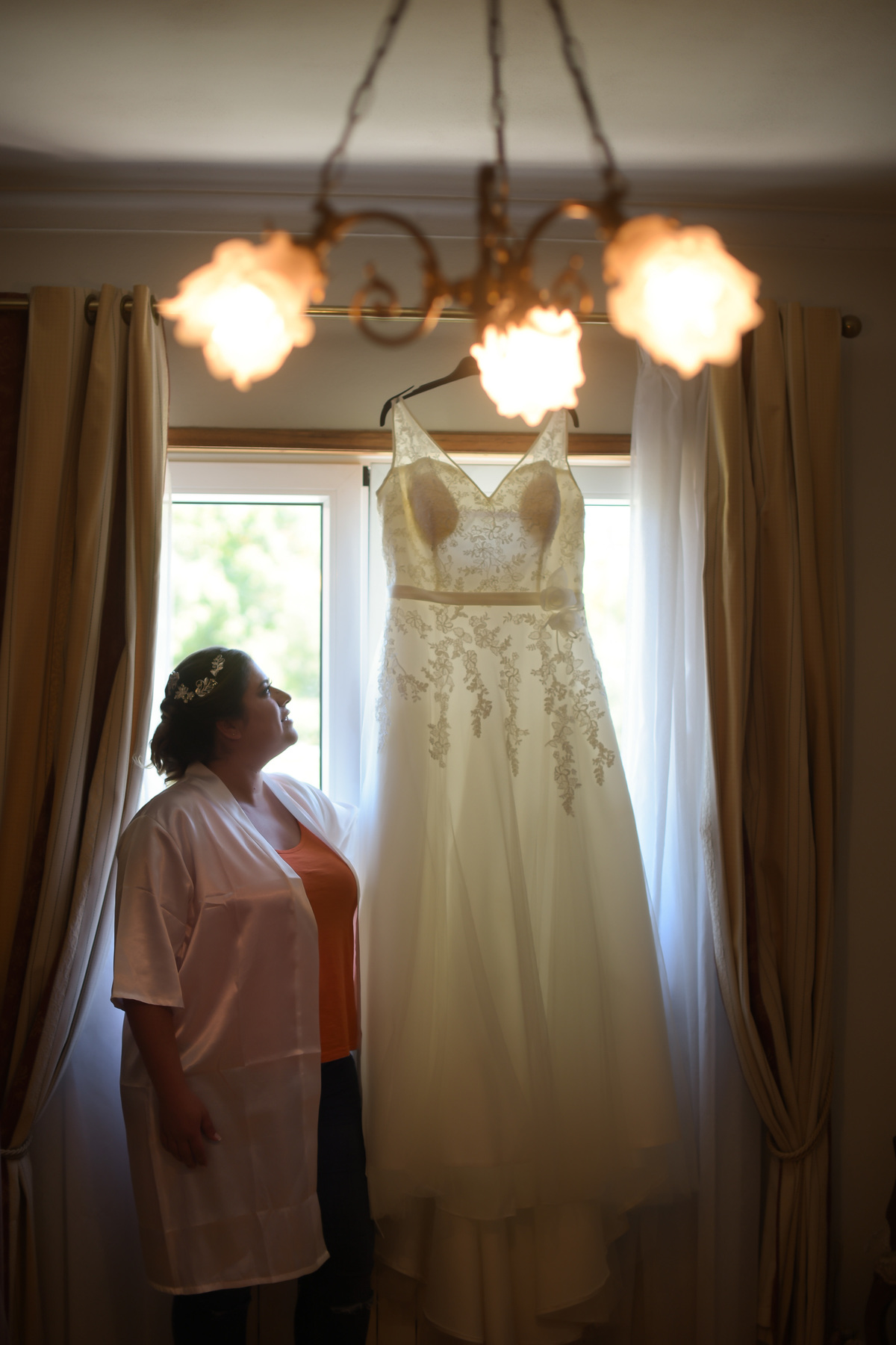 O vestido da noiva - No making-of-fotografia de casamento