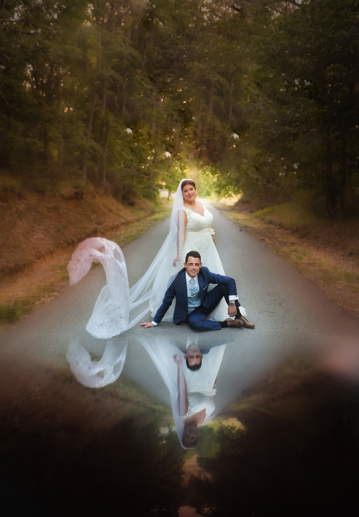 Os noivos na estrada- Casamento