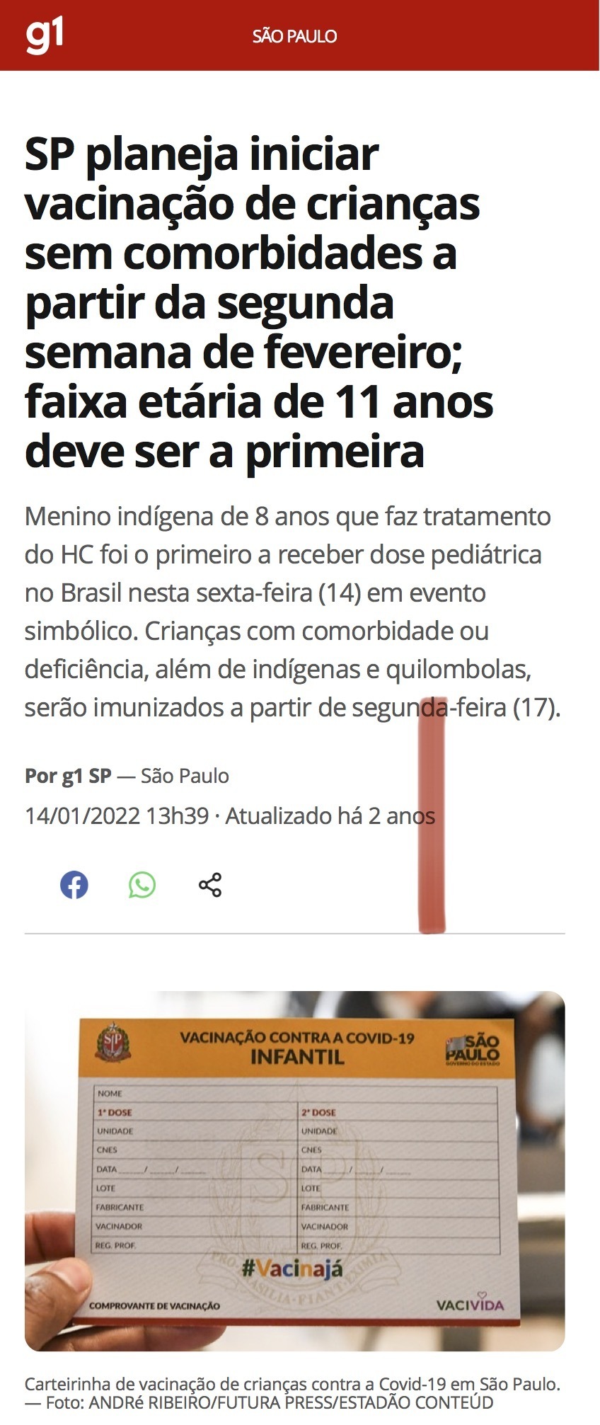 Foto publicada no site Globo.com 14/01/2022