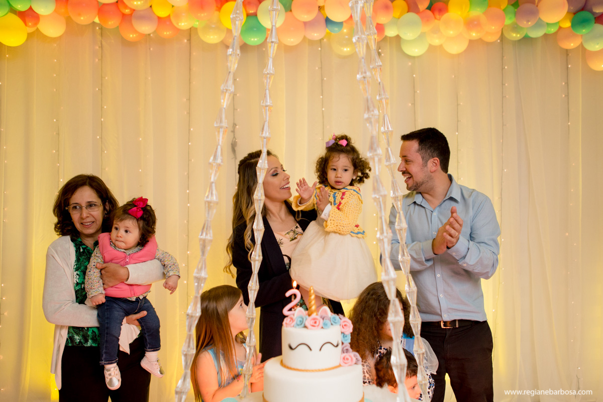Festa unicornio 2 anos buffet carinhoso Cruzeiro SP Regiane Barbosa Fotografa beleza espontaneidade e diversao
