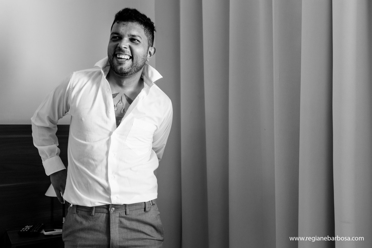 Casamento ao ar livre Cruzeiro SP making of do noivo Fotografa Regiane Barbosa Vale do Paraiba