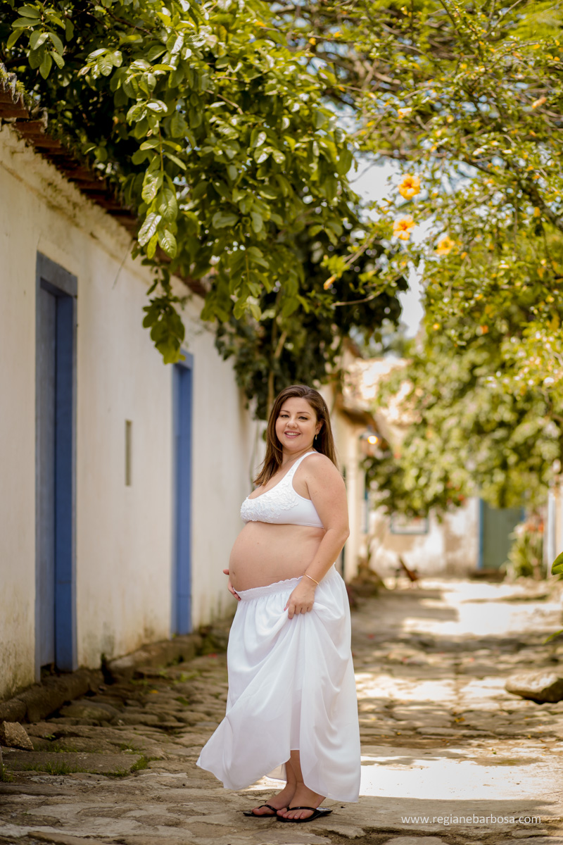 Fotografia de Gestante em Paraty RJ Regiane Barbosa Fotografa