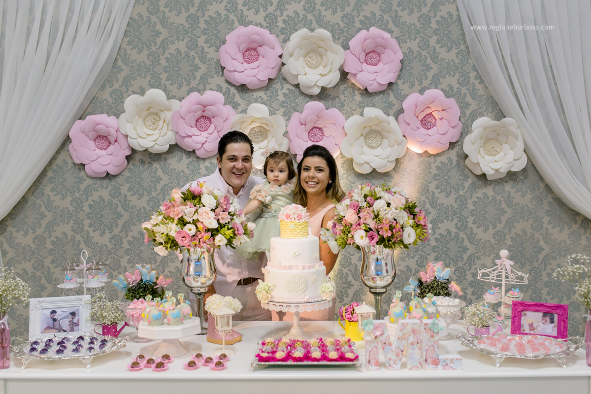 Aniversario de 1 Ano Jardim de Luxo Cores rosa azul amarelo verde tom pastel Fabrica de Sonhos Cruzeiro SP Regiane Barbosa Fotografia