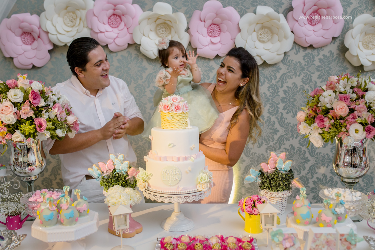 Aniversario de 1 Ano Jardim de Luxo Cores rosa azul amarelo verde tom pastel Fabrica de Sonhos Cruzeiro SP Regiane Barbosa Fotografia