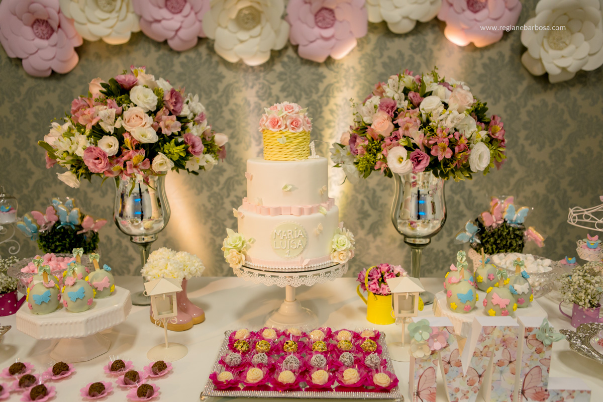 Aniversario de 1 Ano Jardim de Luxo Cores rosa azul amarelo verde tom pastel Fabrica de Sonhos Cruzeiro SP Regiane Barbosa Fotografia