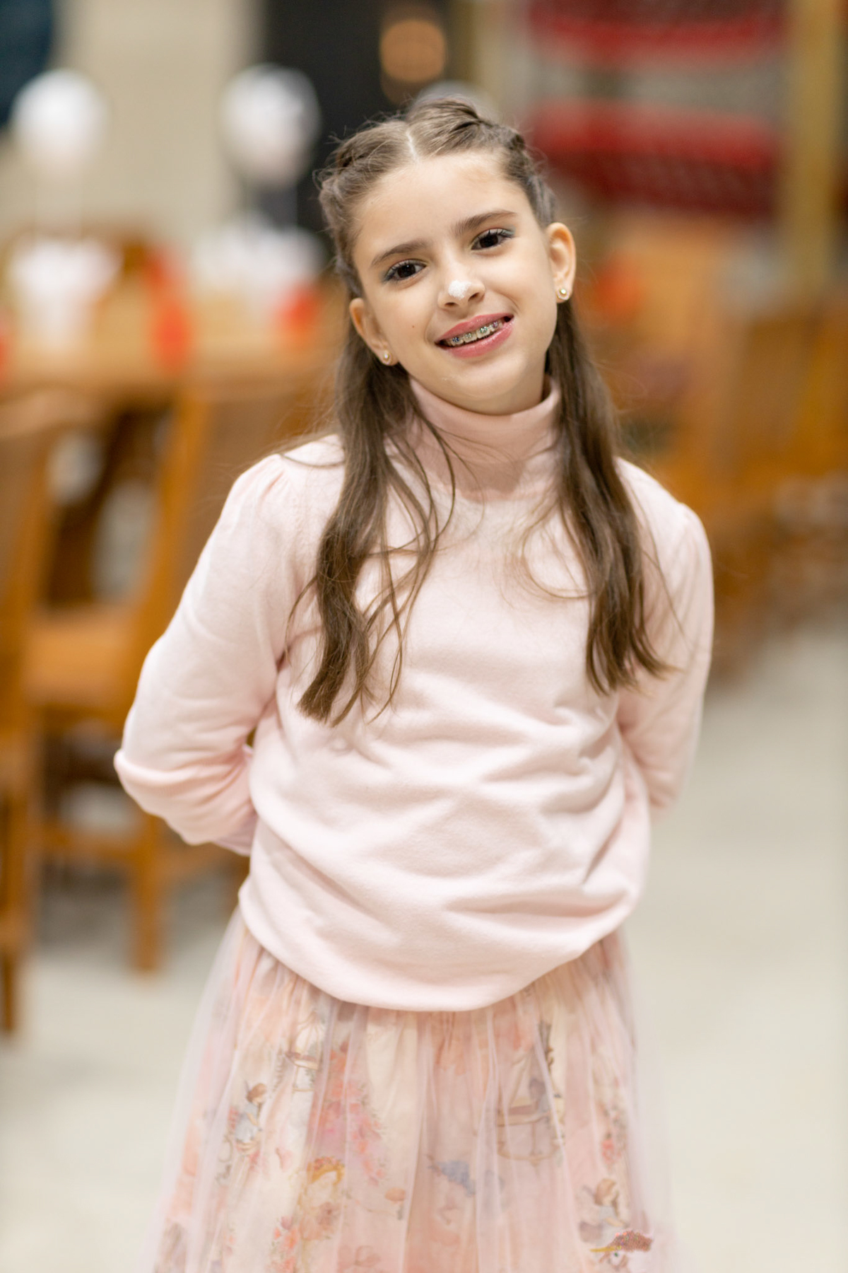 Registro de um momento especial: aniversário infantil da Nicole com tema Wandinha, no espaço lúdico Pira Pirá.