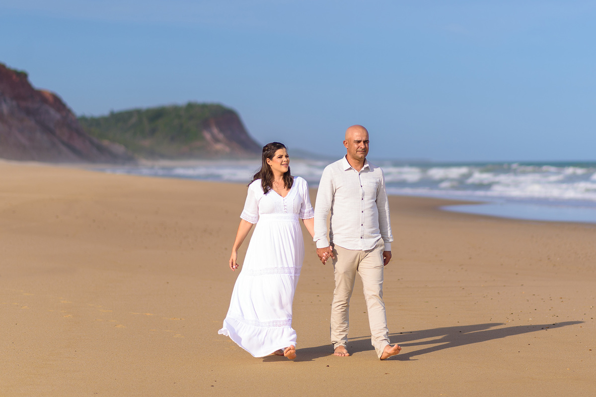 Ensaio de casal na praia