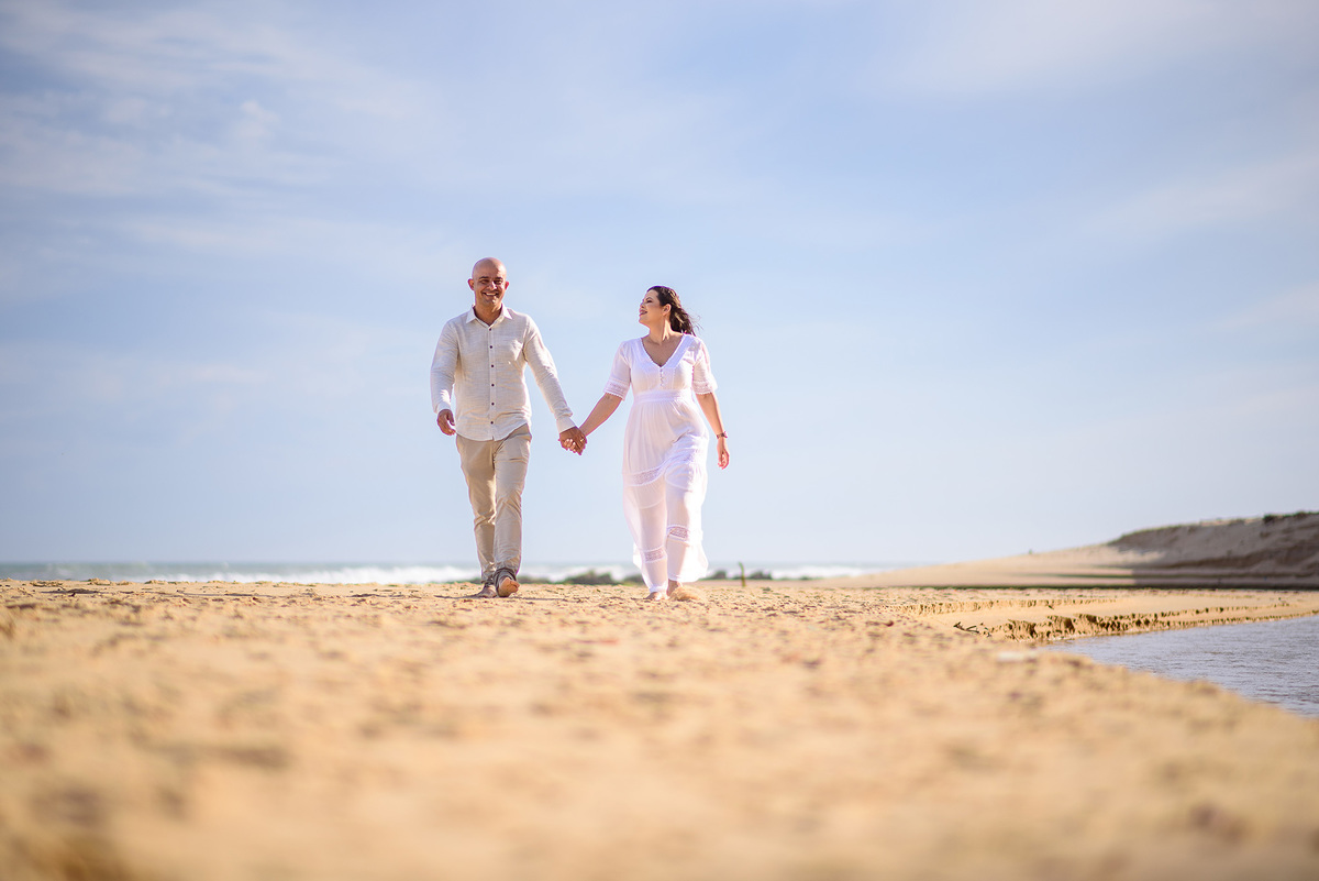 Ensaio de casal na praia