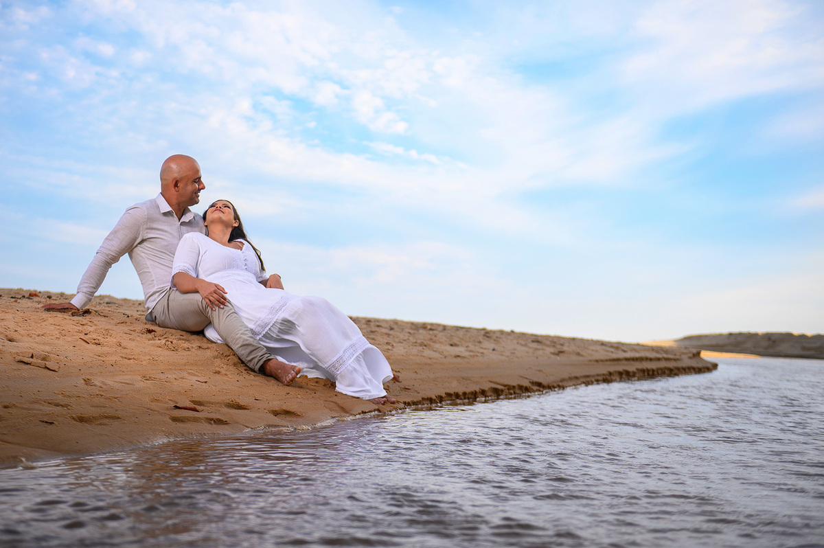 Ensaio de casal na praia