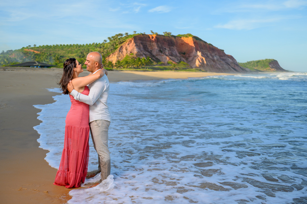 Ensaio de casal na praia