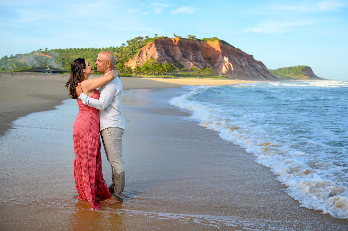 Ensaio de casal na praia